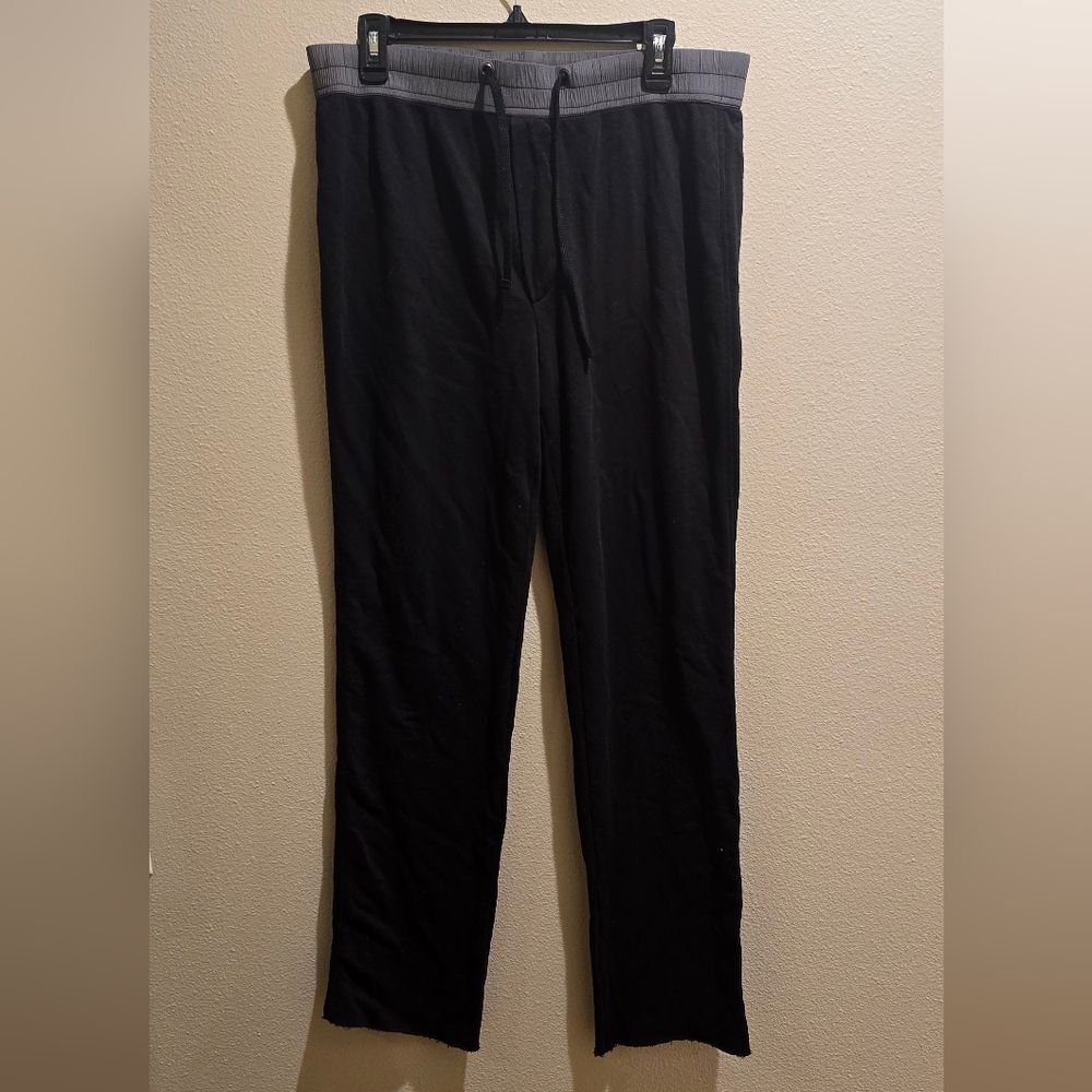 James Perse Womens French Terry Sweatpant, Black Sz 2